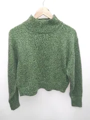 ◇ KBF+ アーバンリサーチ ラメ入り ハイネック 長袖 ニット セーター サイズONE グリーン レディース P  【1403180012037】