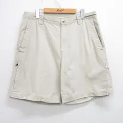 W36/古着 コロンビア ショート パンツ ショーツ メンズ オムニシールド ダック地 コットン 薄ベージュ カーキ 25jun21 中古 ボトムス 短パ