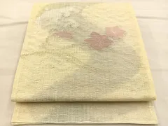 平和屋着物＊夏物　太鼓柄袋帯　楓立波文　金糸　正絹　逸品　BAAT6465du
