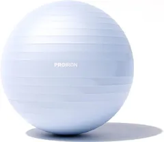 PROIRON バランスボール 厚い ジムボール フィットネスボール アンチバースト 耐荷重300kg ハンドポンプ付(アイスクリーム・ブルー,  58-65cm/M)