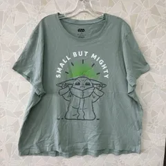 STAR WARS グローグー Tシャツ 2XL 緑 Baby Yodaマイティ