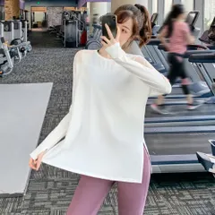 ☆ ホワイト ☆ XL ☆ ヨガウェア トップス pkcx0307 ヨガウェア トップス 長袖 スポーツウェア トレーニングウェア フィットネスウェア レディースウェア Tシャツ ロンT ウエア 運動着 ヨガトップス 大きいサイズ ゆったり 速乾性 快適