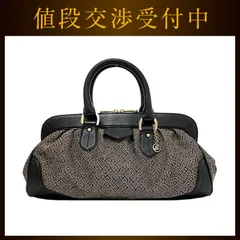 バリー ハンドバッグ ブラウン グレー ブラック Bロゴ 美品 キャンバス