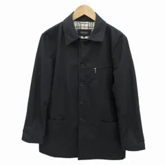 バーバリーブラックレーベル BURBERRY BLACK LABEL ステンカラーコート ジャケット 裏地ノバチェック ひざ丈 M 黒 ブラック /FF 0725 ■GY09のサムネイル