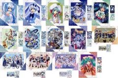 [중고] 클리어 파일 전 14 종 세트 A4 클리어 파일 & 스티커 세트 [이치 반 쿠지 유키 미쿠 ~ SNOW MIKU ~ Second Season] J 상
