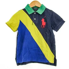 ポロラルフローレン ポロシャツ トップス 半袖 ビッグポニーロゴ キッズ 男の子用 3/3Tサイズ ネイビー POLO RALPH LAUREN 【中古】