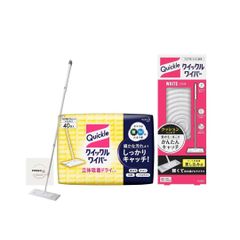新品 オリジナルポケットティッシュ付き 本体＋立体吸着ドライシートセット 【スターターセット】クイックルワイパー