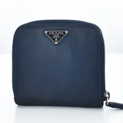 中古USED PRADA 財布 2つ折り ナイロン 三角ロゴ ブラック 61196