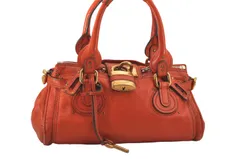 希少 Chloe パディントン ハンドバッグ南京錠 バーガンディ レザー Chloe - Chloe クロエ ハンドバッグ トートバッグ パディントン