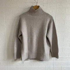 H&M エイチアンドエム タートルネック ニット 長袖 トップス ベージュ【中古】 レディース