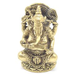 ガネーシャ像の置物 5cm ミニチュア 金属製