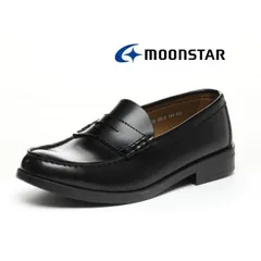 ムーンスター ローファー BVL540 黒 学校靴 3E 合皮 学生 通学靴 スクールローファー 月星