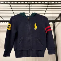 《クーポン配布中》【3/3T(100ｻｲｽﾞ)】ポロラルフローレン ニット パーカー【Polo Ralph Lauren】