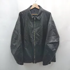 ■ ⊇ GU ジーユー フェイクレザー 長袖 レザーフルジップジャケット サイズ表記なし ブラック系 メンズ　レディース E  【1507160018986】