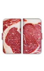 Galaxy S10 SC-03L SCV41 ケース 手帳型 ギャラクシーS10 スマホケース 携帯ケース 肉 生肉 ステーキ 牛肉 豚肉 ミンチ おもしろい 面白 ジョーク パロディ 写真 カラー10のサムネイル