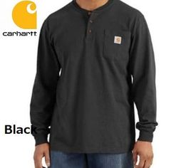 カーハート　K128 ヘンリーネック　ポケット ロンT 長袖TシャツUSサイズ