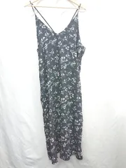 ◇ ⊂ ROPE PICNIC ロペピクニック 花柄 袖なし ロング ワンピース サイズ38 ネイビー レディース E  【1412090057823】