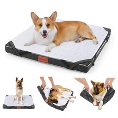 新品 LOOBANI 犬 介護ベッド 床ずれ予防ベッド 防水 犬 ベッド 洗濯 丸洗い 防水 子犬 老犬 介護用グッズ 足腰の弱いペットに最適 （ダークグレー60*60*5cm）