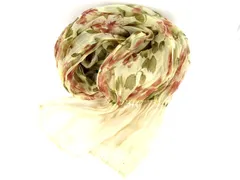 エンポリオ・アルマーニ スカーフ 花柄 シルク フラワープリント ブランド 高級 ストール レディース ベージュ Emporio Armani 【中古】