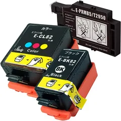 (ICBK82+ICCL82)+PXMB5 3点セット エプソン用 インクカートリッジ+メンテナンスボックス 互換インク (最新ICチップ搭載/残量検知対応/デジタル説明書付き(QR)) 対応機種:PX-S05B PX-S05W PX-S06B ::10927