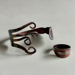 フォーク バングル スプーンリング セット エイジング加工