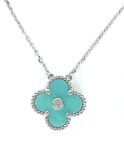 【未使用品】 Van Cleef & Arpels K18WG ヴィンテージアルハンブラ ネックレス VCARP9RU00 ダイヤ セーブル ☆正規品☆