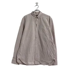 J.CREW 長袖 チェックシャツ L オレンジ ブルー ホワイト ジェイクルー ボタンダウン 古着卸 アメリカ仕入 a602-5411