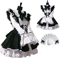 新品 コスプレ衣装 メイド服 ３点セット (メンズXL)