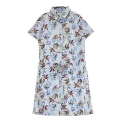 サイズ：S CALLAWAY キャロウェイ  半袖ポロシャツ ワンピース 総柄 ブルー系 [240001262980] ゴルフウェア レディース ストスト