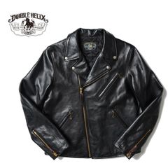 DOUBLE HELIX Leather Jacket "Deviant Black" RC0801