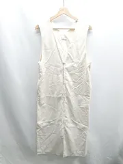 ◇ ⊇ earth music&ecology ジャンパースカート - ロング丈 ワンピース サイズF アイボリー レディース E  【1409240035244】