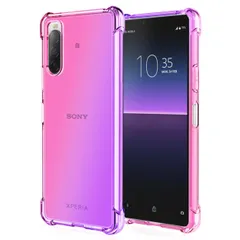 Xperia 10 IV ケース SO-52C SOG07 エクスペリア10 マーク4  グラデーション耐衝撃 ソフト ケース 【Color】 ピンク・パープル