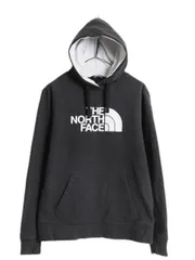 【お得なクーポン配布中!】 US企画 ノースフェイス プリント スウェット フード パーカー メンズ S / The North Face プルオーバー トレーナー アウトドア 裏起毛 黒