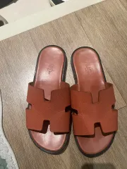 エルメス　イズミール　モカ　40 HERMES エルメス サンダル イズミール ブラウン モカ レザー