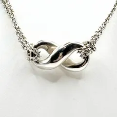 TIFFANY ティファニー インフィニティ ダブルチェーンネックレス シルバー925刻印 無限大 アクセサリー レディース メンズ ユニセックス 【中古】【送料無料】