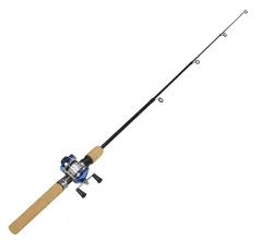 【特価】VILTAGE 穴釣り用釣竿セット コンパクトロッド 両軸リール 100cm 穴釣り ブラクリ 海水対応 ロッドケース付きのサムネイル