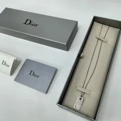 ✨️Dior✨️クリスチャンディオール ラインストーン ロゴ プレートネックレス シルバーアクセ
