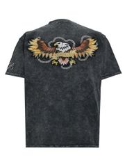 BREATH / chain eagle patch v neck tee