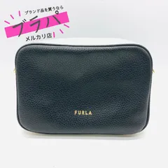 【美品】FURLA フルラ REAL MINI CAMERA CASE ミニ カメラ バッグ ショルダーバッグ ポシェット ホワイト ブラック 保管袋付 / ot-0025-sw