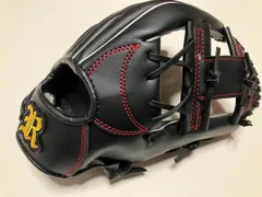 (【色選択】野球グローブ　成人または学生用グラブ　オールラウンド用　右投用黒色とオレンジ