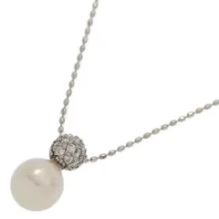 D:0.08ct/6.8mm/白蝶真珠/シロチョウ/サウスシーパール/ネックレス・ペンダント/K18WG/750-2.0g/ホワイトゴールド/プレゼント【♀】【S】【レディース】★■584230【中古】