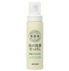 ミヨシ 無添加 泡の洗顔せっけん 200ml 石鹸 せっけん 本体 洗顔 泡 ミヨシ 無添加 泡 無着色 無香料 防腐剤 乾燥肌 低刺激 敏感肌 ポンプ