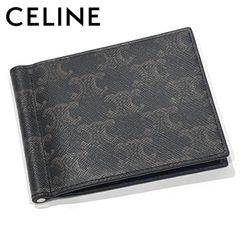 CELINE セリーヌ トリオンフキャンバス ビルクリップウォレット マネークリップ 二つ折り PVC 10J792BZR 38SI