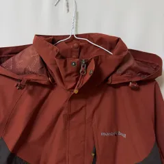 モンベル 刺繍 ロゴ ウィンドブレーカー フード ジャケット M/95