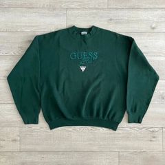 90s guess スウェット 常田大希 着用 グリーン 刺繍 トレーナー