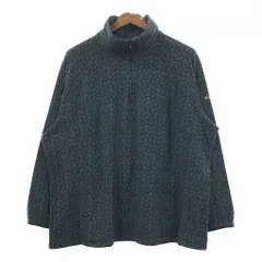 Columbia コロンビア ハーフジップ 総柄 フリースジャケット アウトドア グレー (メンズ 3XL) 中古 古着 Q4763