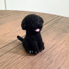 羊毛フェルト 犬 トイプードル ブラック 羊毛フェルトでトイプードル作ってみた - YouTube