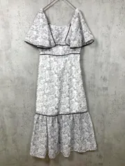 美品 one after another NICE CLAUP ワンアフターアナザー ナイスクラップ 0131090480 定価11000円 23SS トワルドジュイ/オリジナルプリント ワンピース sizeF/白×グレー ■◆レディース