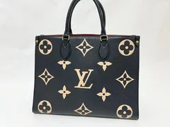 LOUIS VUITTON ルイヴィトン アンプラント オンザゴーMM ブラック ベージュ トートバッグ ショルダーバッグ M45495