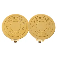 HERMES (エルメス) セリエ イヤリング ラウンド ロゴ ゴールド GP アクセサリー